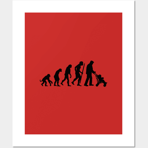 Evolution of the the super grandpa grandfather Wall Art by LaundryFactory